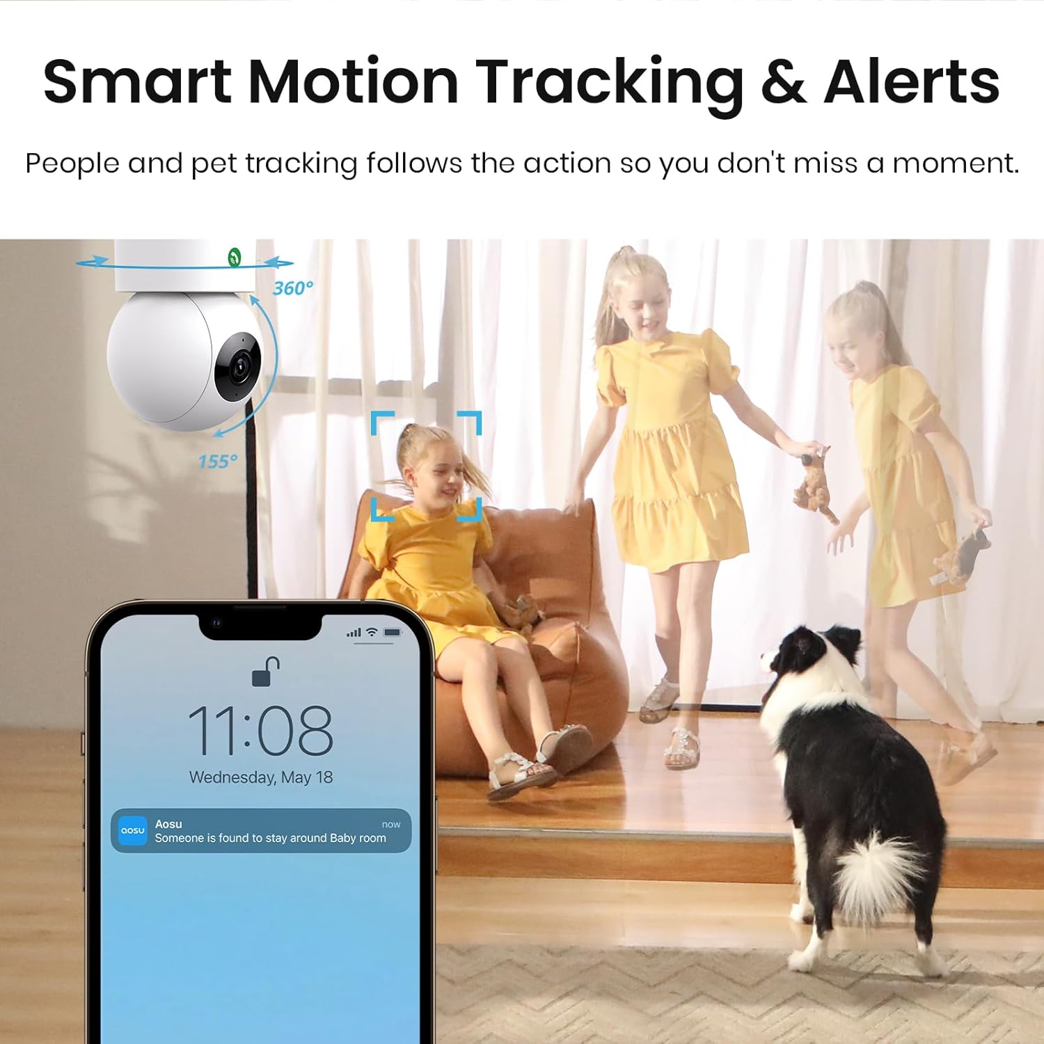 AOSU 2K Security Camera — 360 Degree indoor camera - Image 4