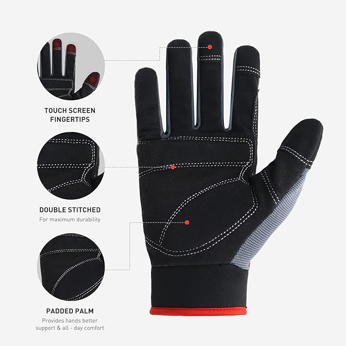 HANDLANDY Flexible Touchscreen Men & Women Work Gloves - Image 3