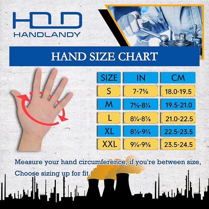HANDLANDY Flexible Touchscreen Men & Women Work Gloves - Image 6