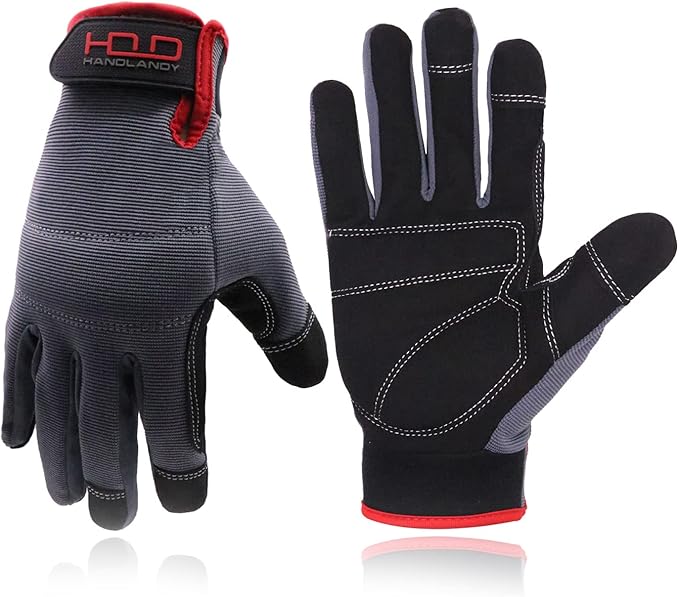HANDLANDY Flexible Touchscreen Men & Women Work Gloves