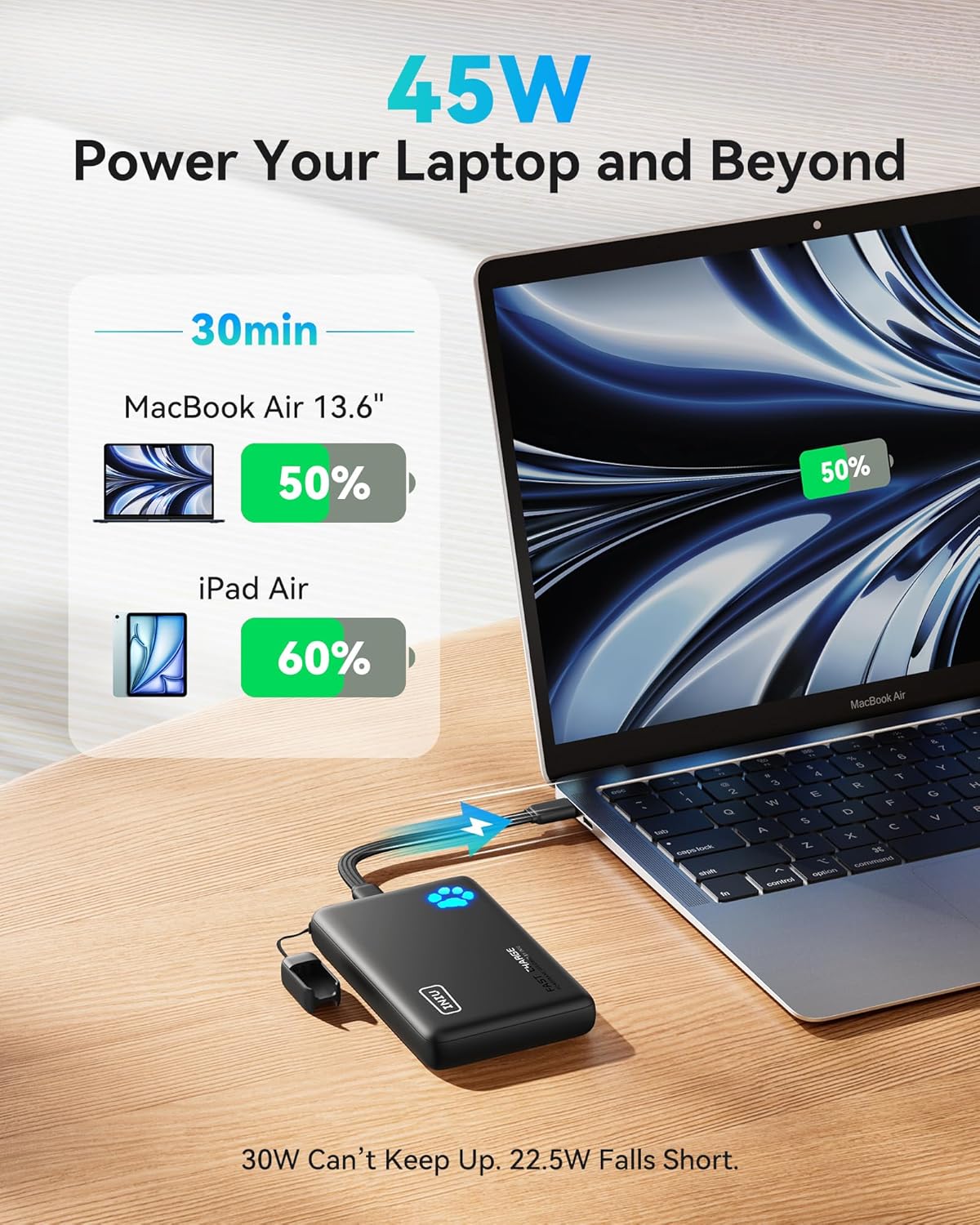 INIU Portable Charger — Lightest 10000mAh 45W PD Power Bank - Image 4