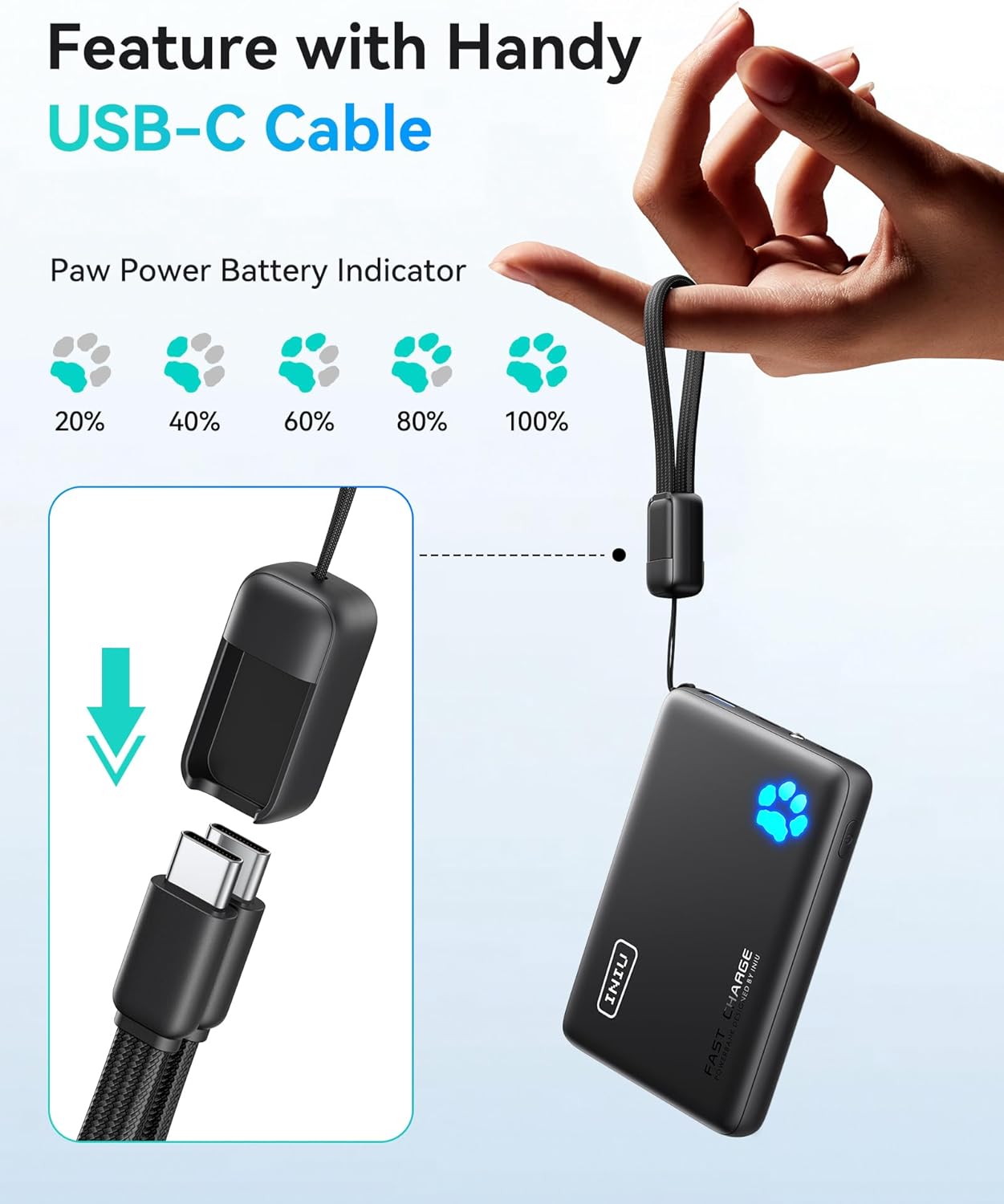 INIU Portable Charger — Lightest 10000mAh 45W PD Power Bank - Image 5