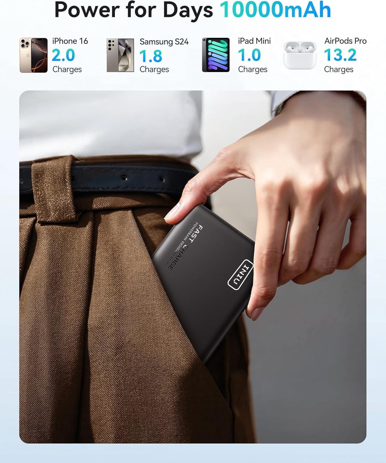 INIU Portable Charger — Lightest 10000mAh 45W PD Power Bank - Image 6
