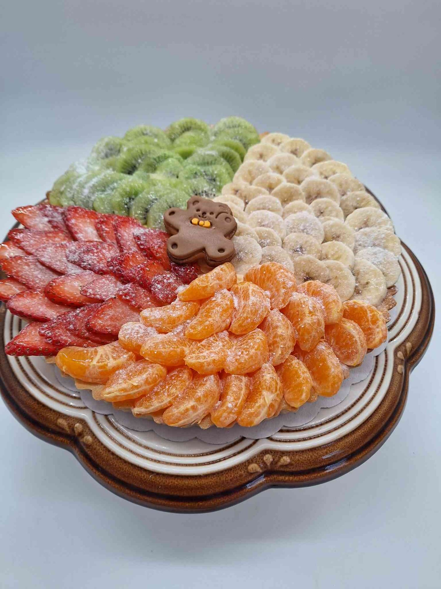 Fruittaart met vanillepudding