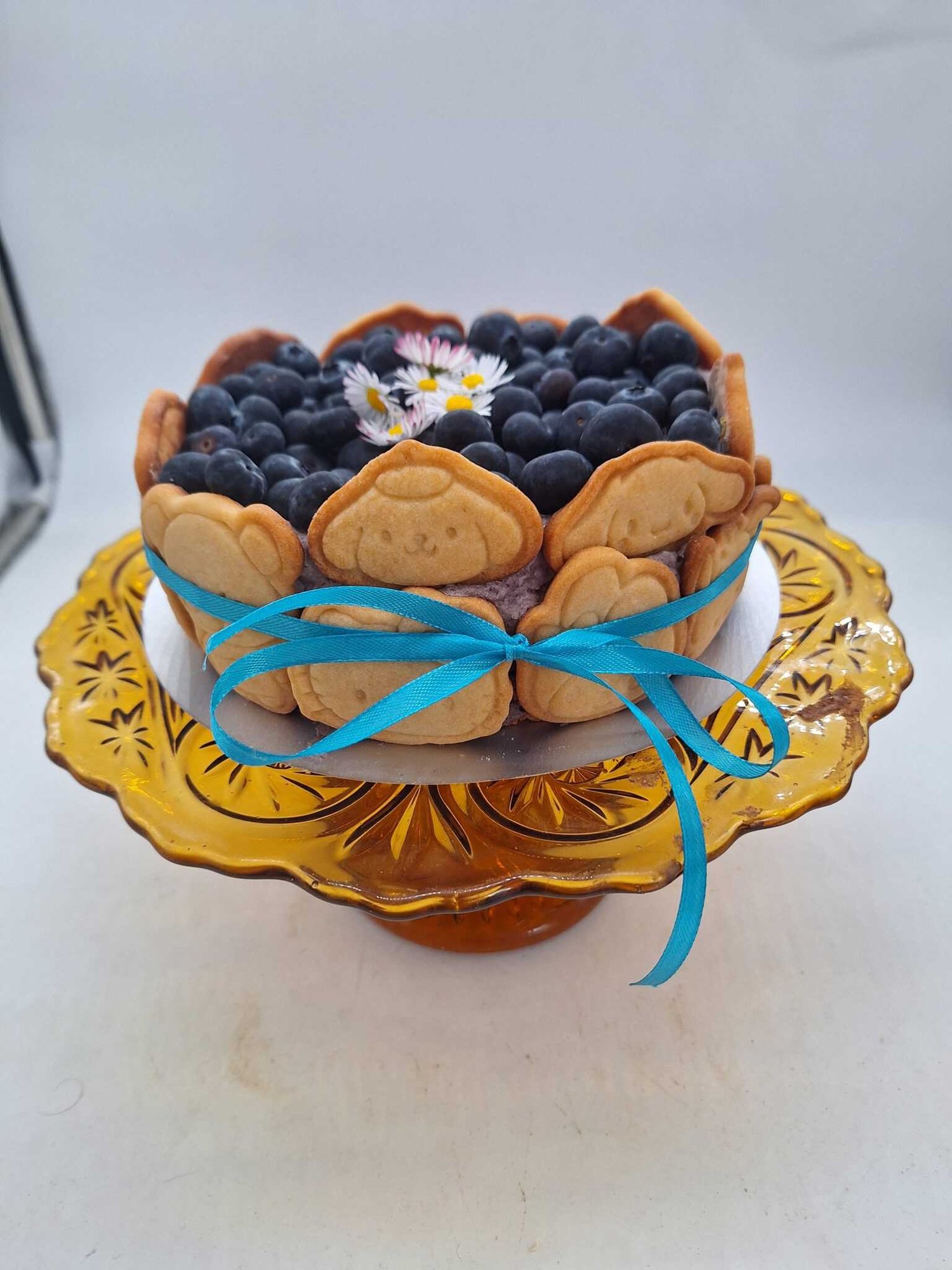 Fruittaart met bosbessen