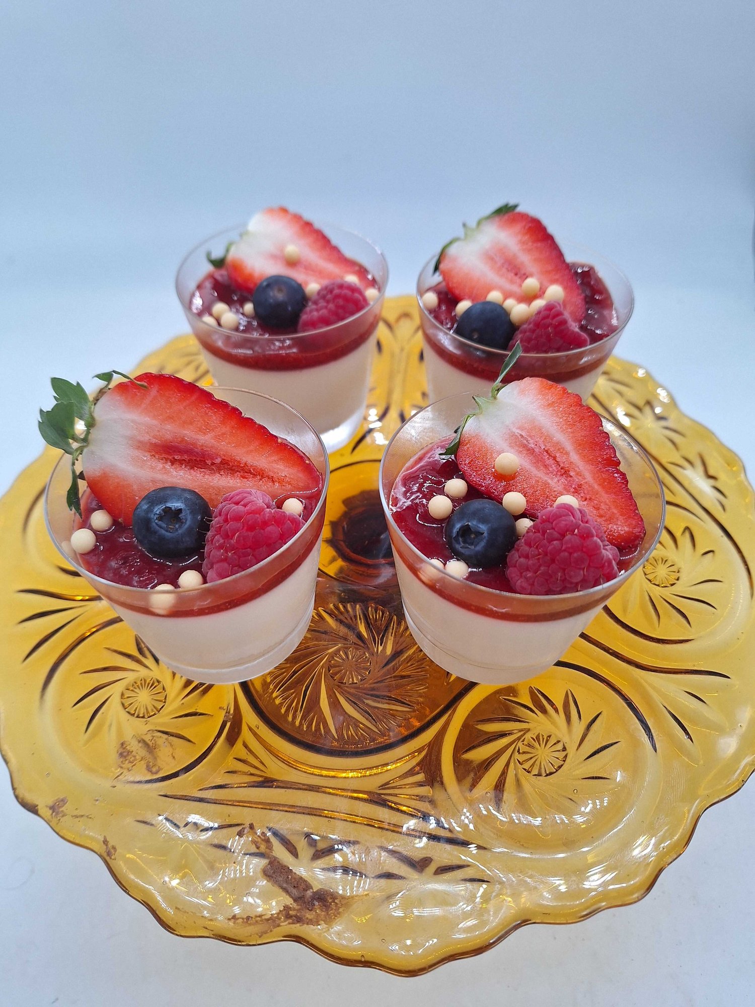 Panna cotta rode vruchten