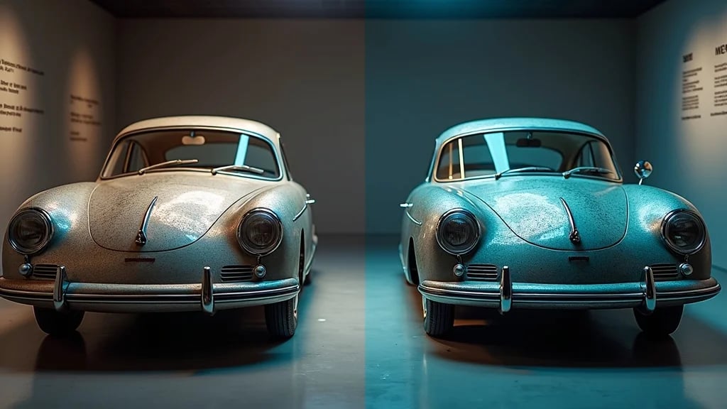 Professional safety inspector examining a DOT and ISO certified car windshield in a modern shop.