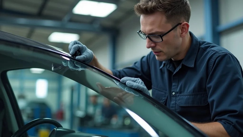 Comparison of laminated and tempered auto glass, showing unique structure and layers in each glazing material.