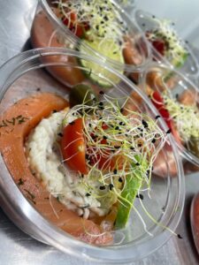 verrine saumon frais legumes traiteur