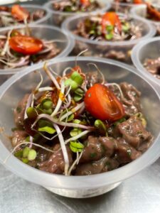 tartare boeuf tomates traiteur