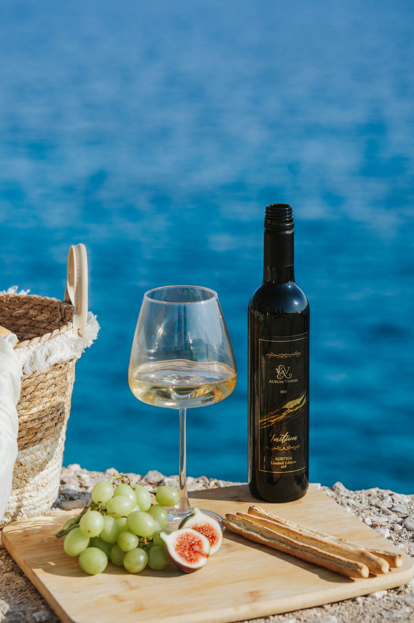 Süßer Wein Initium für ein Picknick