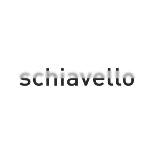 Building & Construction 1 AustClean commercial construction cleaning – the word "schiavello" in black lowercase letters with a blurred effect, symbolizing clarity after professional post-construction cleaning services for Australian building projects.