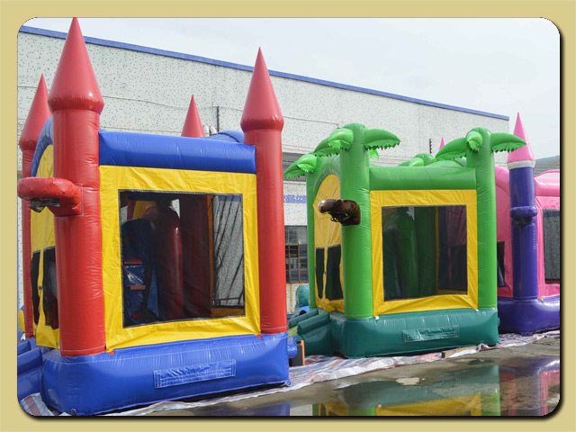 Three Inflatable Combos - Tropical Combo, Blue & Red Combo & Pink Combo