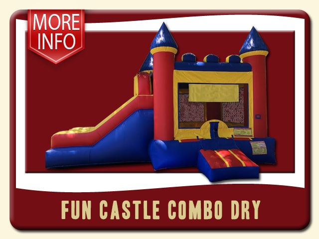 Fun Castle Combo Wet Inflatable bounce house & Slide Rent â Blue, Red &Yellow