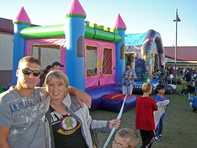 Space Alien Moonwalk & Pink Bounce House At Large Event