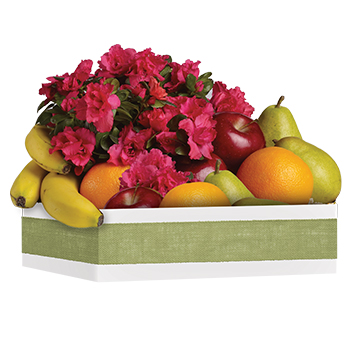 fruit and flowers basket