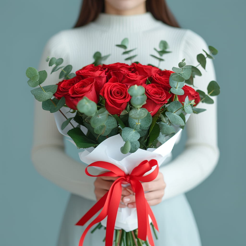DC 12 Red Rose Bouquet - Image 2