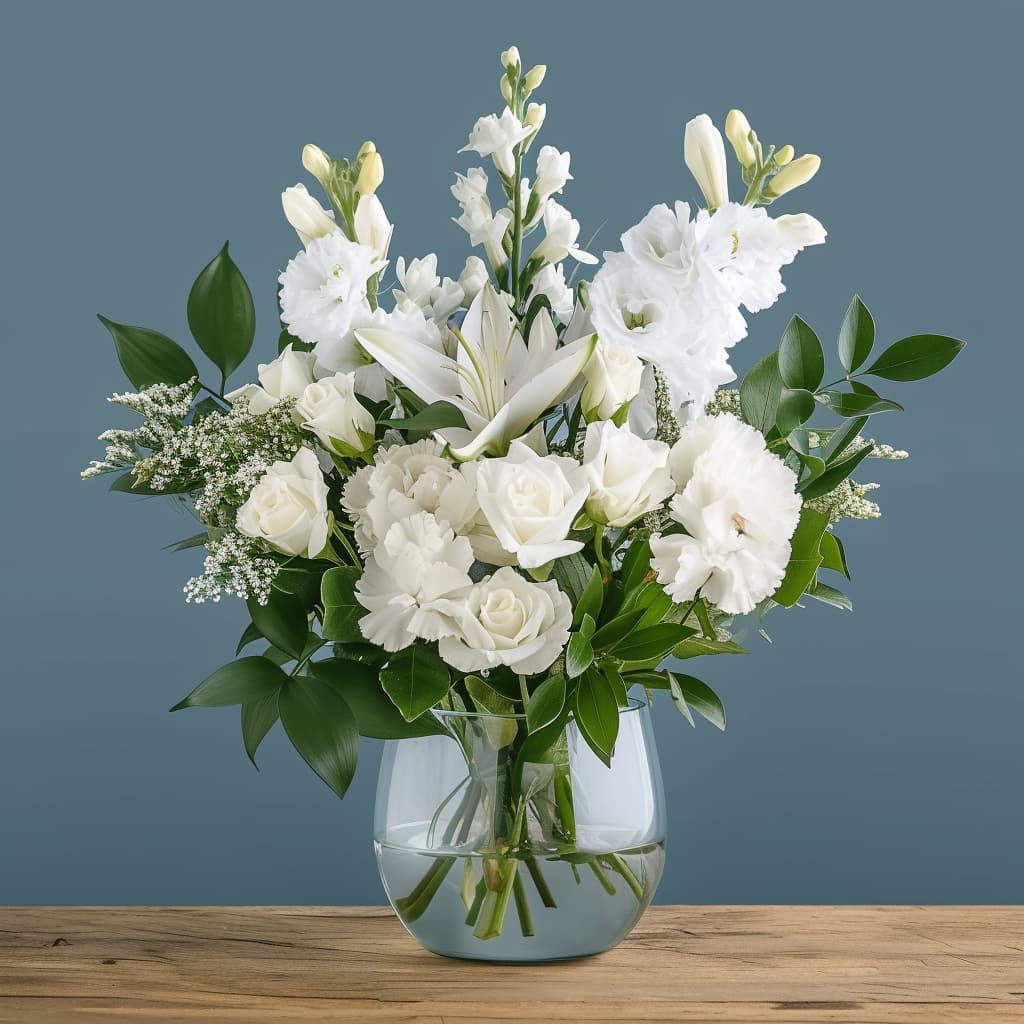 White Simplicity Flower Arrangement - Image 4