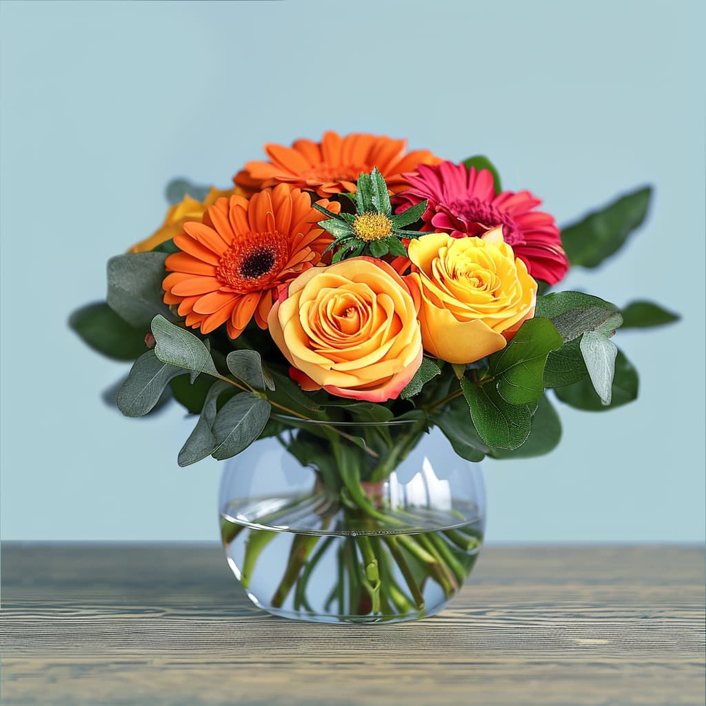 Citrus Splash Flower Arrangement - Image 4