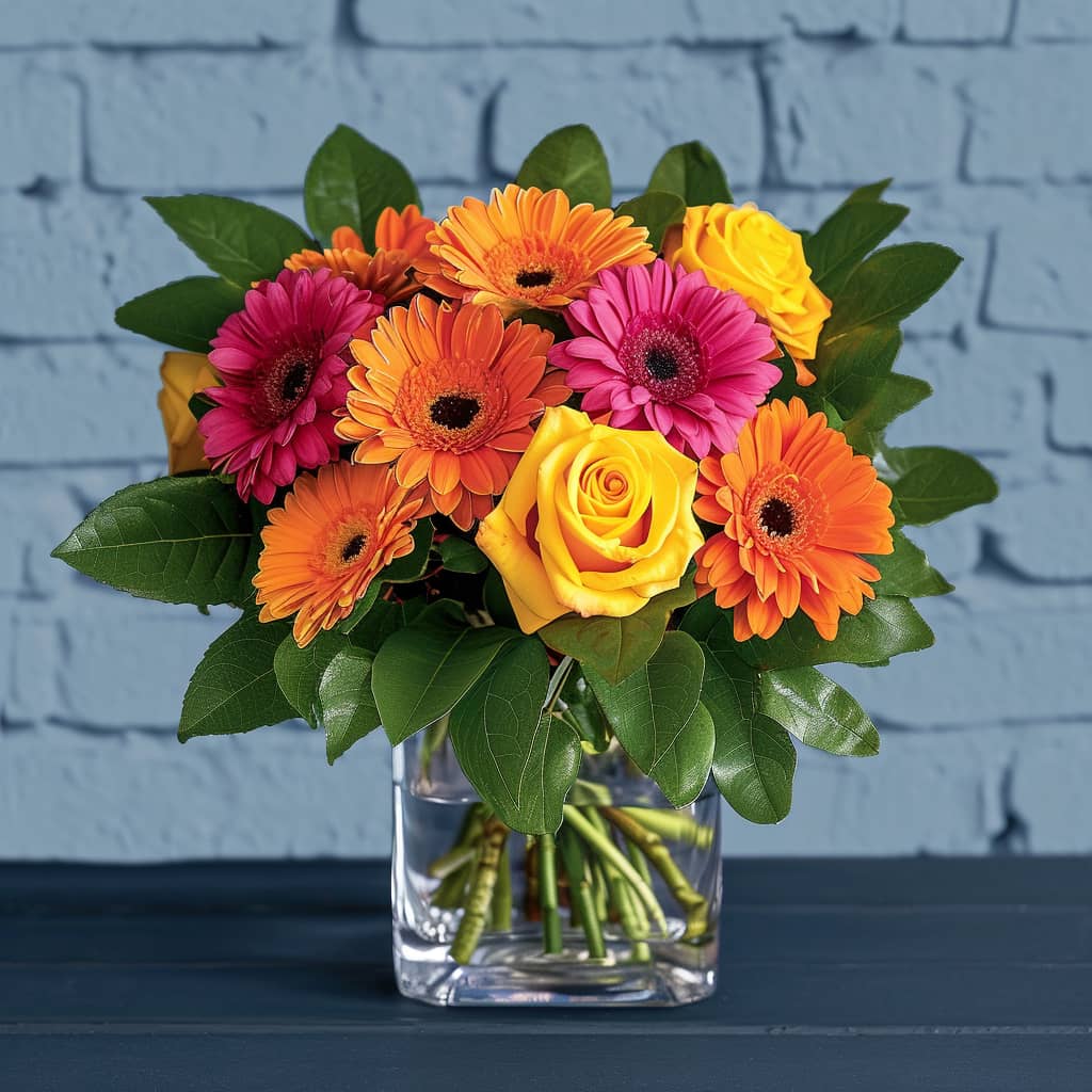 Citrus Splash Flower Arrangement - Image 3