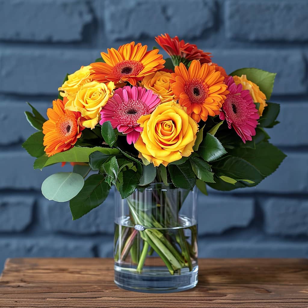Citrus Splash Flower Arrangement - Image 2
