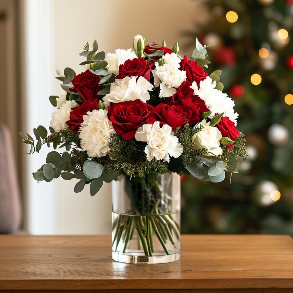 Hugs at Christmas Flower Arrangement - Image 5