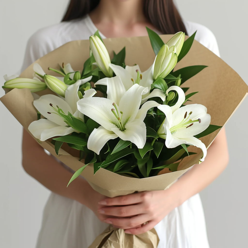 White Delight Flower Arrangement - Image 2