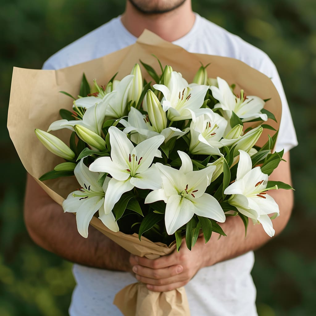 White Delight Flower Arrangement - Image 5