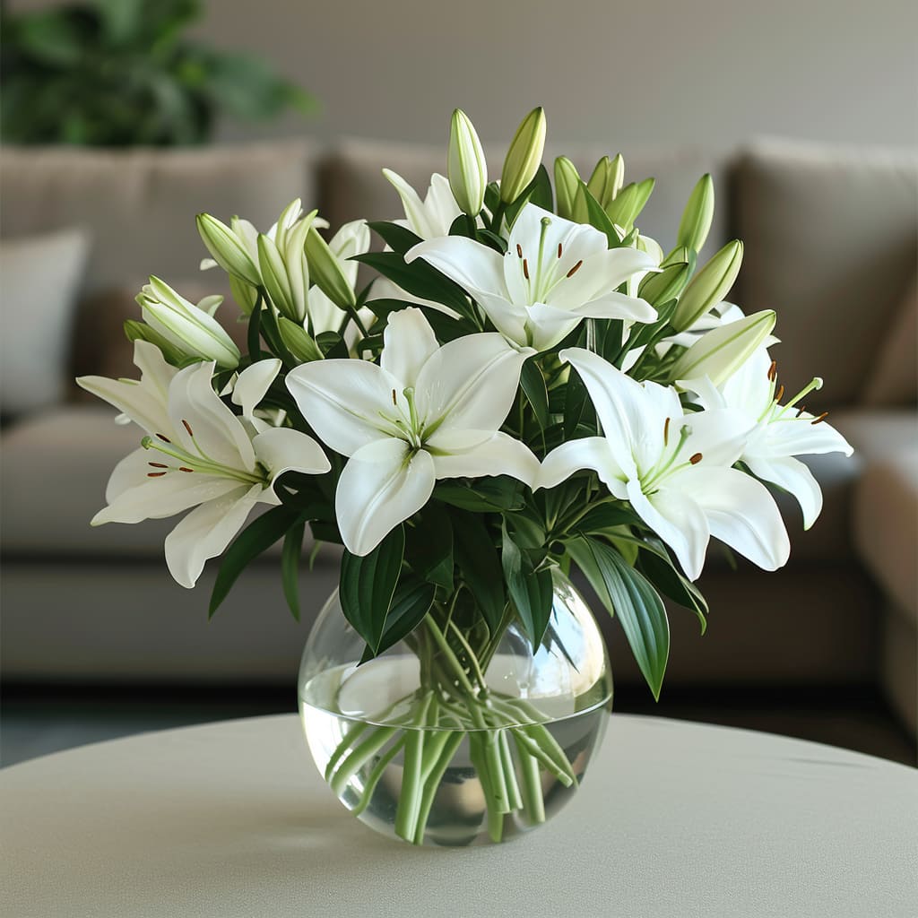 White Delight Flower Arrangement - Image 3