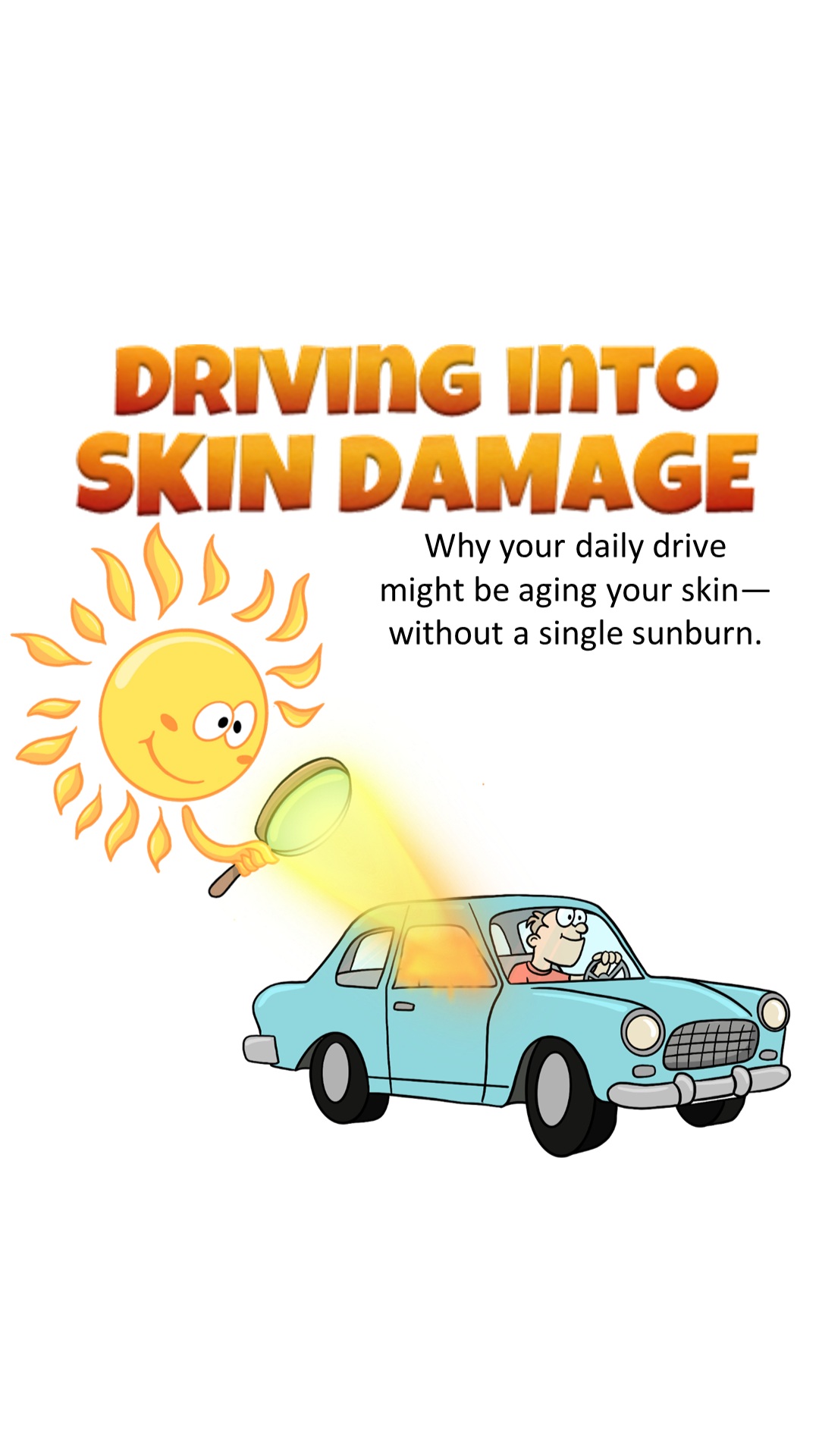Driving Into Skin Damage
Inside the car, you’re not getting sunburnt, but your skin isn’t safe.
UVA sneaks through glass—and your daily drive might be aging your skin faster than you think.
☀️ No heat. No redness. No warning signs. Just slow collagen breakdown... from the driver’s seat.
🧬 I break down stories like this weekly—science that protects your skin and everything beneath it.
📩 Want more like this? Join the storytelling list. Link in bio.
#SkinHealth #UVAwareness #UVA #SkinDamage #HealthScience #ScienceStories #BodyChemistry #InsidiousSunlight #EverydayHealth #ScienceMadeSimple