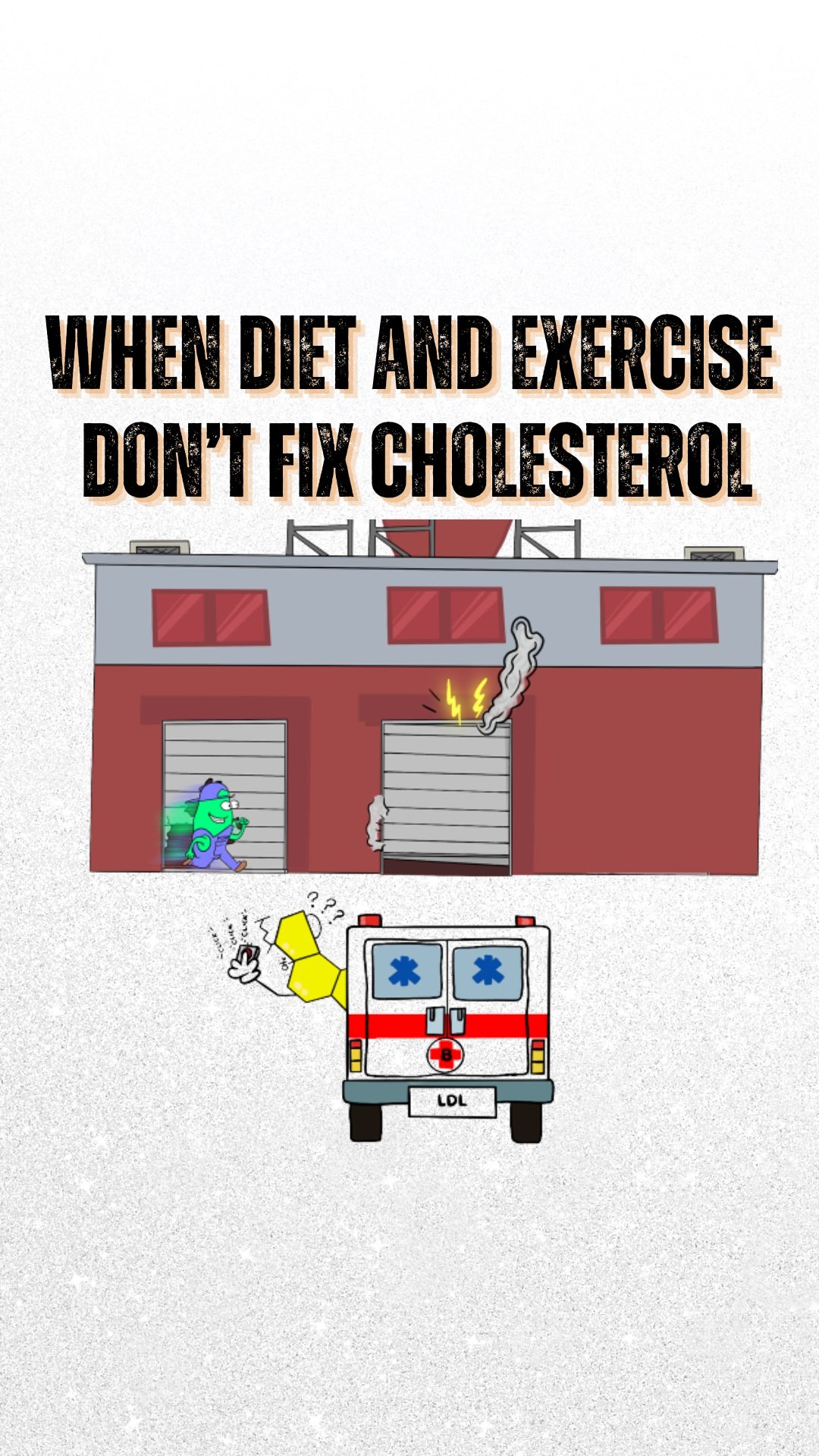 When diet, exercise, and even meds don’t fix your cholesterol, the missing piece might be your genes. 🚪🔒
Familial Hypercholesterolemia (FH) is a genetic glitch that keeps LDL trapped in your blood because the “loading dock doors” don’t open properly—or sometimes aren’t there at all. In rare cases, an over-eager PCSK9 enzyme scrapes those doors too fast, leaving you with sky-high LDL no matter what you do.
💡 Bottom line: if your LDL won’t budge, it’s not your fault—it might be your biology.
👉 Watch to learn why understanding why your LDL is high matters as much as the number itself.
Curious whether FH could be your story?
Need help decoding your cholesterol story. DM me to book a Let’s Talk Cholesterol consult.
And join my e-mail list to get more science-based strategies that will help you create BETTER BODY CHEMISTRY and better health. You'll find the link in bio.
#Cholesterol #FamilialHypercholesterolemia #FH #PCSK9 #LDL #HeartHealth #BetterBodyChemistry #MetabolicHealth #InsulinResistance #CholesterolEducation #HighCholesterol #HealthScience #ScienceBasedHealth