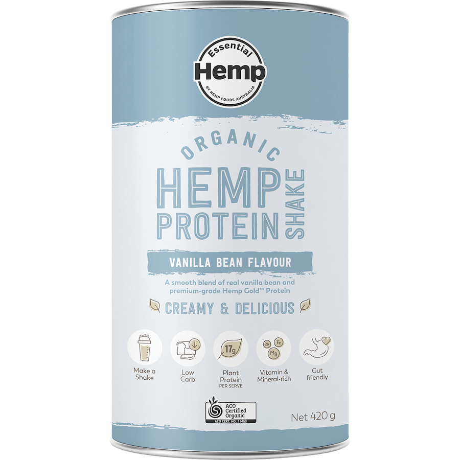 essential hemp protein shake vanilla bean front 420g.png