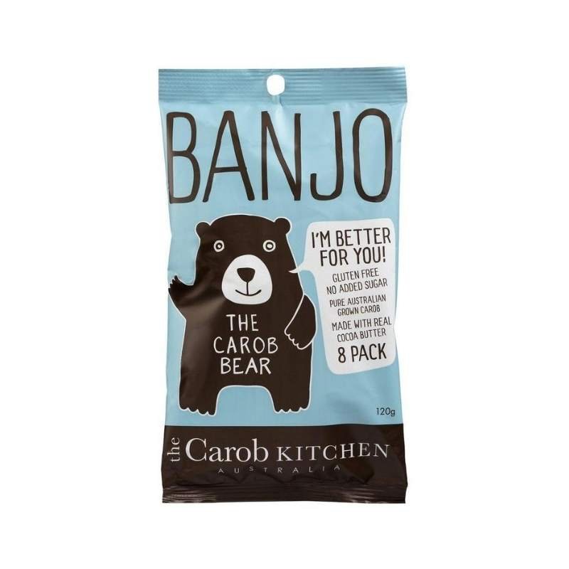 The Carob Kitchen Banjo MILK Carob Bear 8 Pack 120g