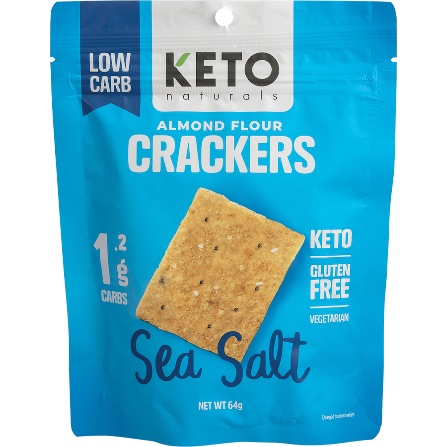 keto naturals almond flour crackers sea salt 64g