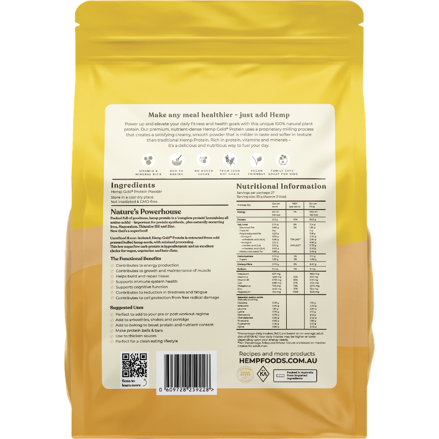 essential hemp organic hemp protein 900g