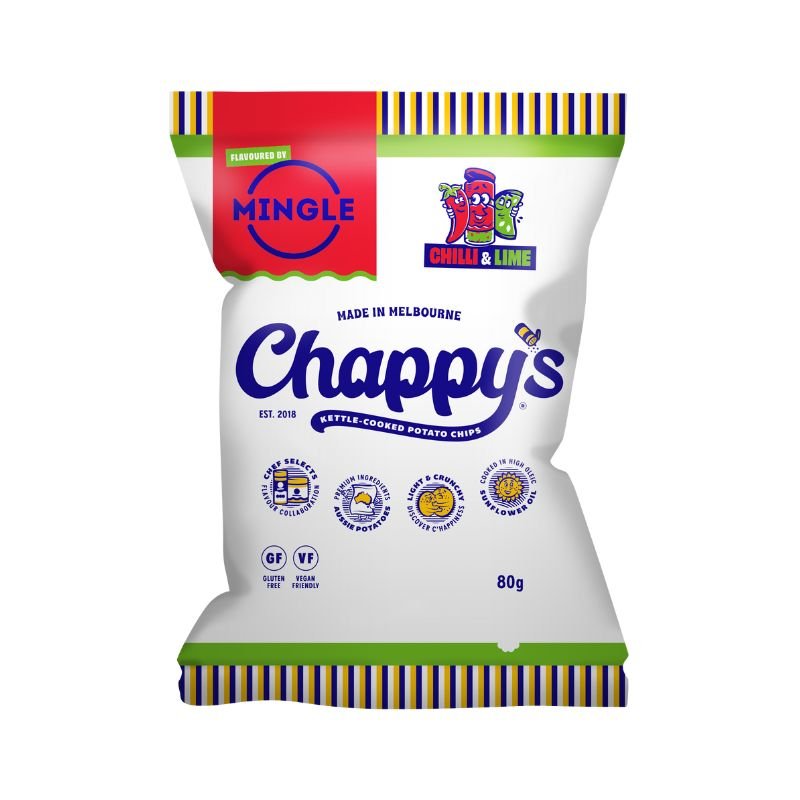 Chappy's Kettle Cooked Potato Chips - Chilli & Lime 80g