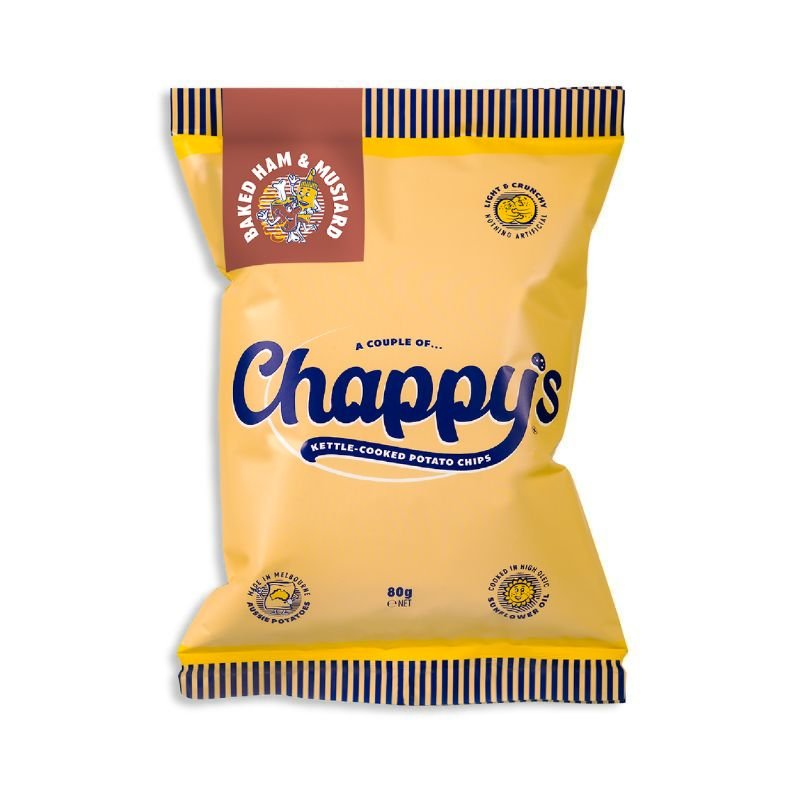 Chappy's Kettle Cooked Potato Chips - Ham and Mustard 80g