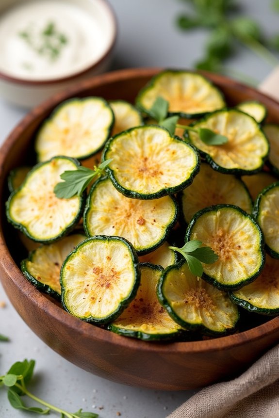 crunchy low carb zucchini chips