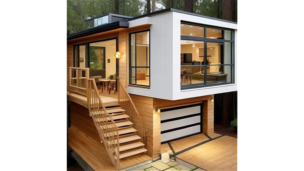 modular glass wall home