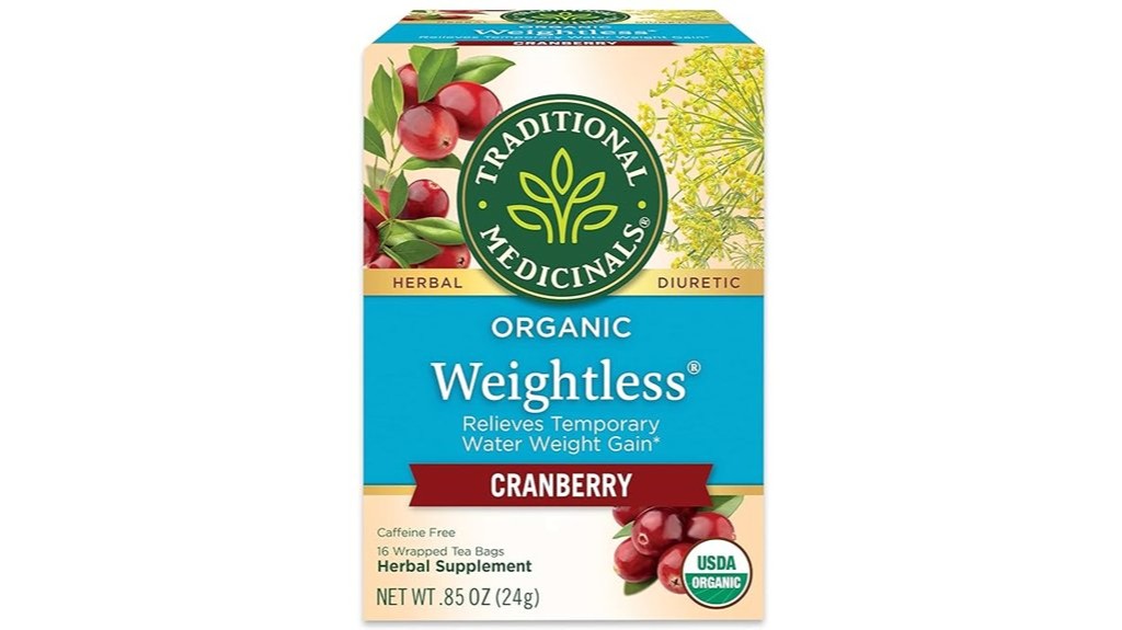 organic cranberry weightless tea