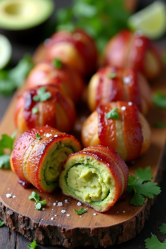 bacon and guacamole snack