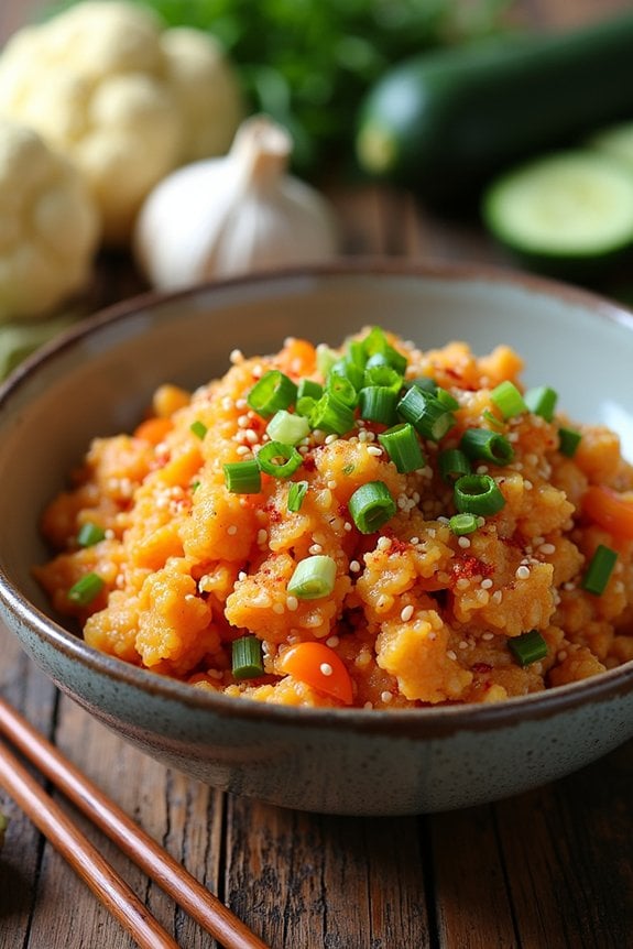 quick healthy kimchi fried rice