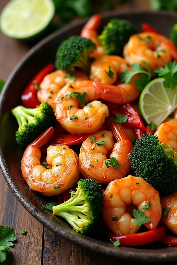 quick nutritious garlic lime shrimp