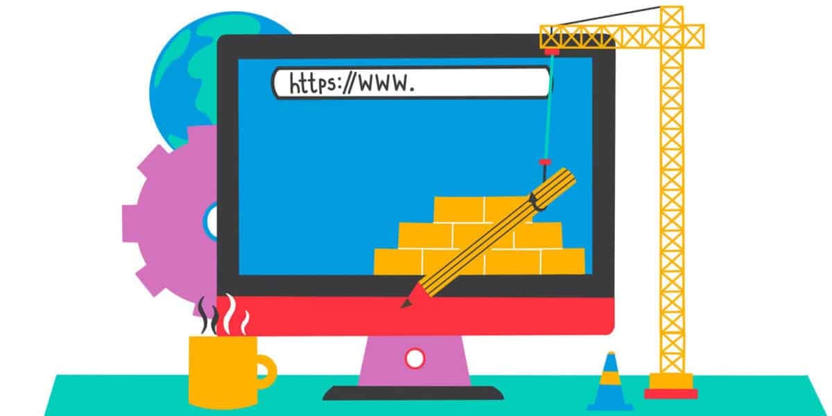 Компьютерийн дэлгэц, тогоруу, харандаа, араа, бөмбөрцөг, кофены аяга, замын конус бүхий вэб сайтын бүтээн байгуулалтын зураг нь онлайн байгаа байдлыг сайжруулахыг хүссэн аливаа бизнест тохиромжтой. - Business.MN