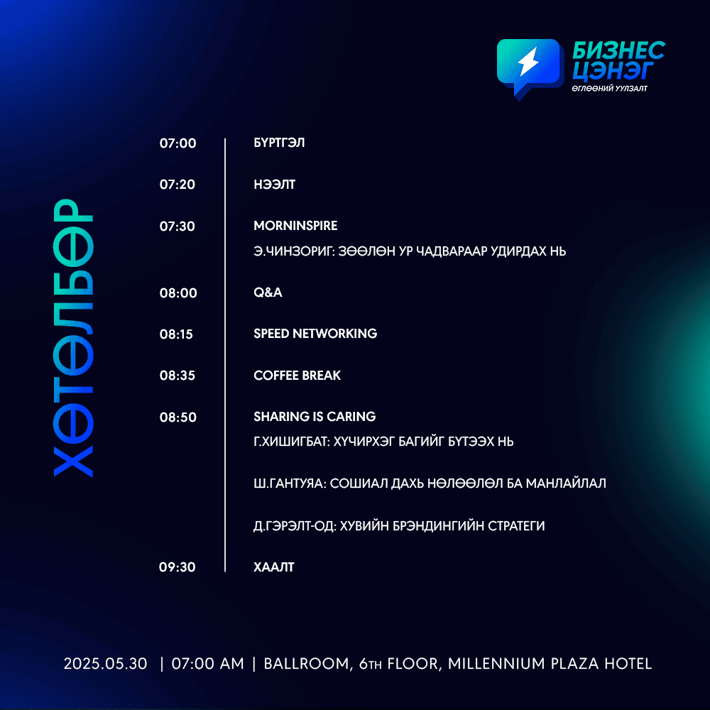 Бизнес Цэнэг өглөөний уулзалт #7