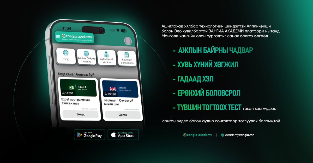 Хөдөлмөрийн зах зээл болон боловсролын системийн зөрүүг “Зангиа Академи” нөхөж байна
