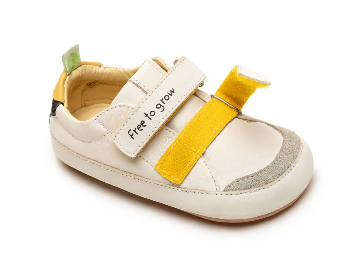 Tip Toey Joey - Bossy Play / White with Yellow Velcro - Image 2