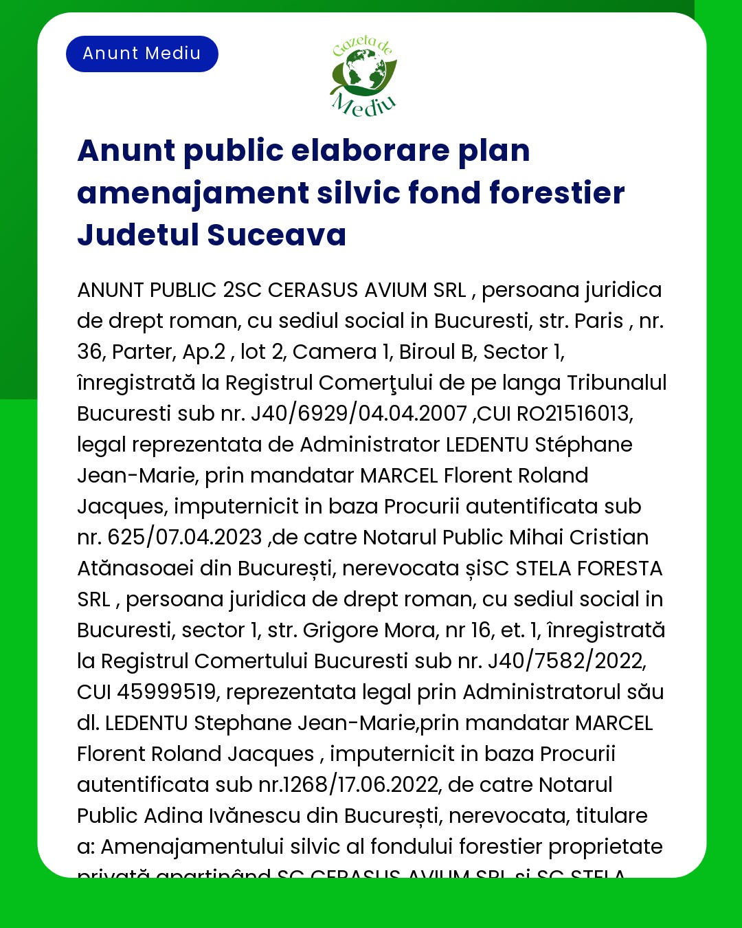 Elaborarea planului de management pentru fondul forestier din județul Suceava România incluzând detalii despre companii și persoane cheie implicate