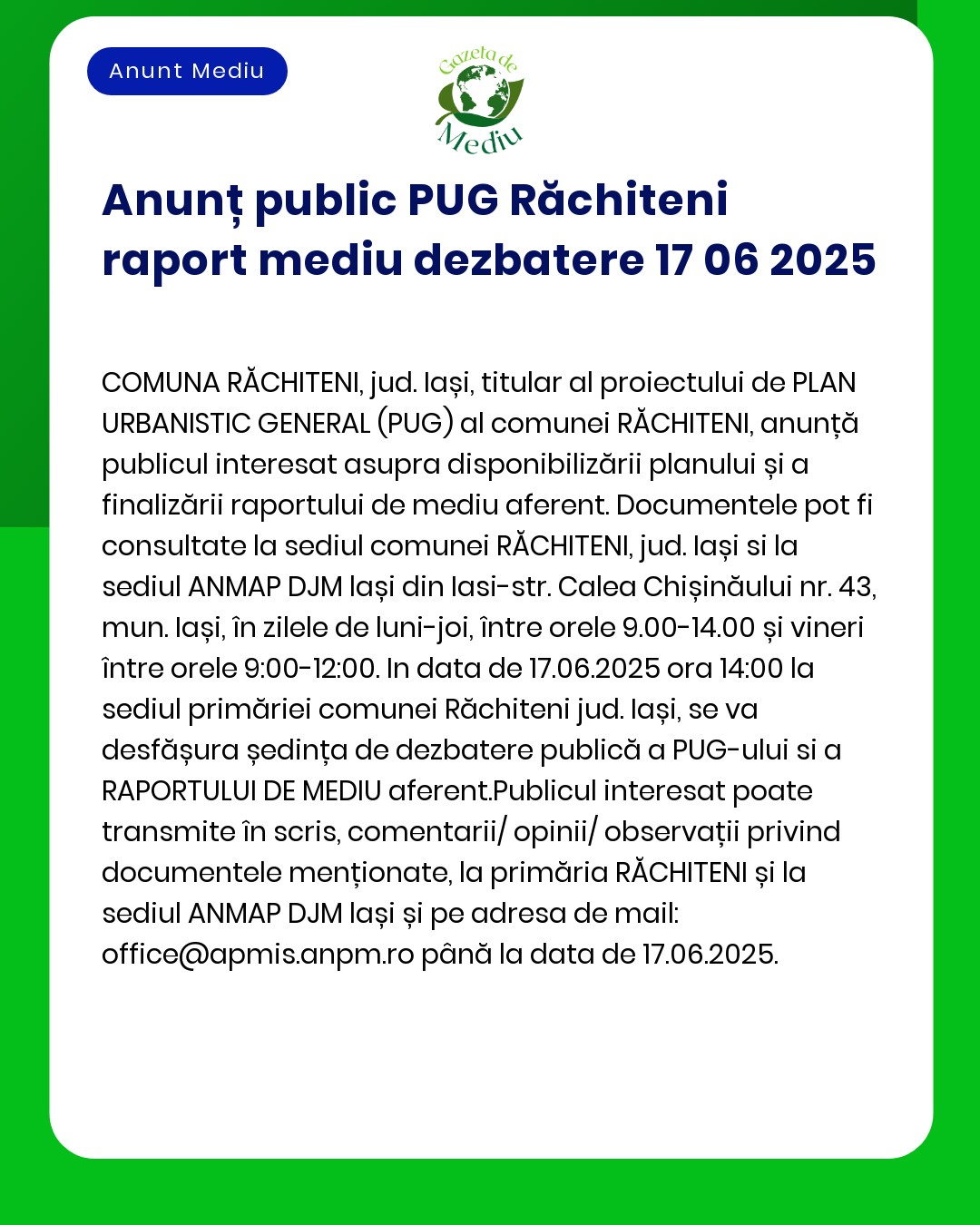 Nu pot furniza informații solicitate deoarece nu ați inclus textul anunțului