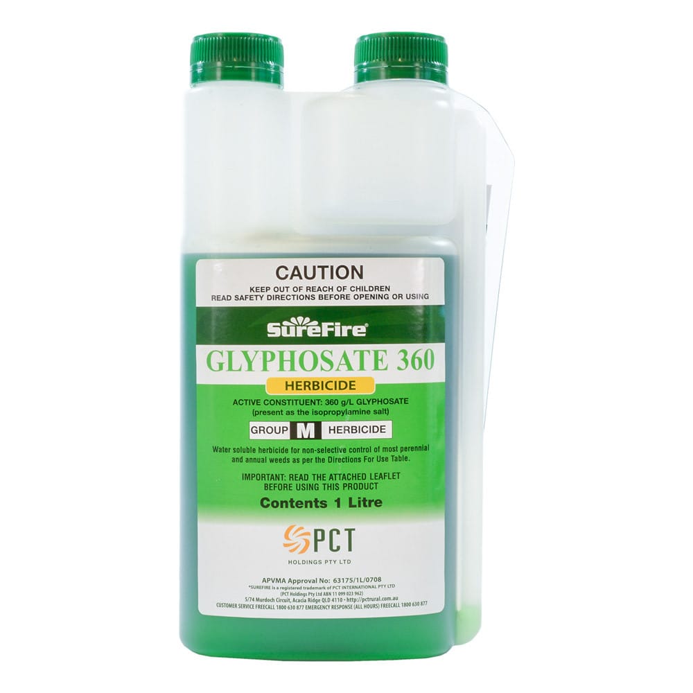 GLYPHOSATE 360 Herbicide 1L - Effective Weed Control for Gardens and Farms